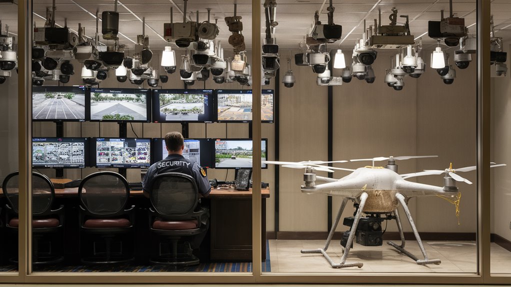 security observes gaming operations